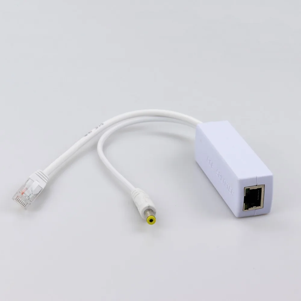 Белый изолированный сетевой инжектор 12 В 15 Вт IEEE802.3AF Poe сплиттер PI маршрутизатор