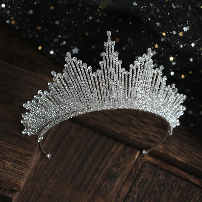 

New Luxury Princess Birthday Crown Trendy Crystal Wedding Crown Bride Hair Accessories Fashion Bridal Tiaras Headpieces