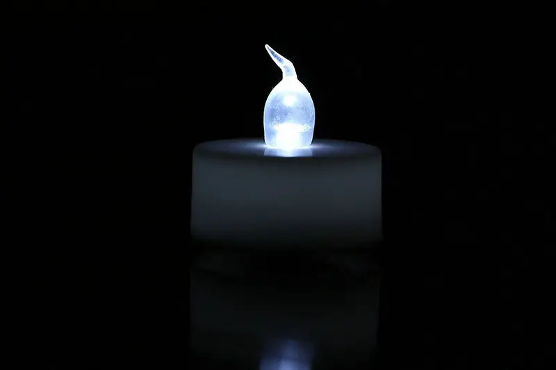 120pcs/lot Flameless Battery Operated LED Tea Light Flickering Candle lamp f/Wedding Christmas Valentine Xmas party decor-White |