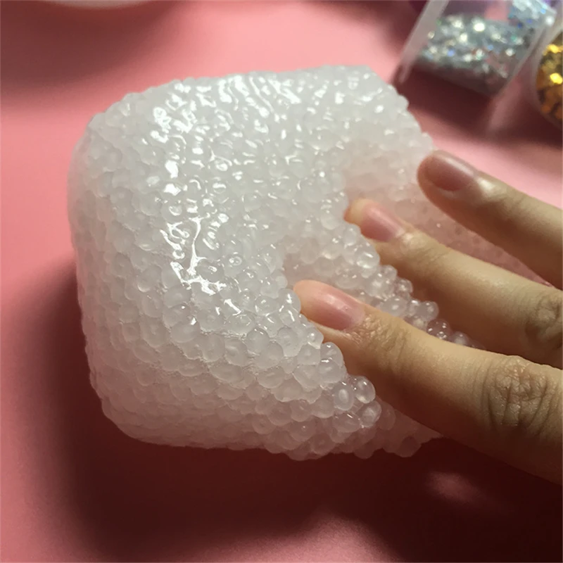 2018new! пена Ясно пушистый слизь DIY Кристалл lizun тесто анти стресс осадка игрушка