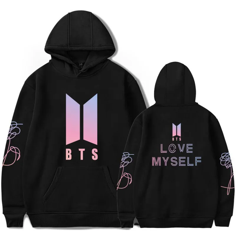 Мужской весенний и осенний хлопковый Молодежный модный свитер BTS Love Yourself Same Paragraph