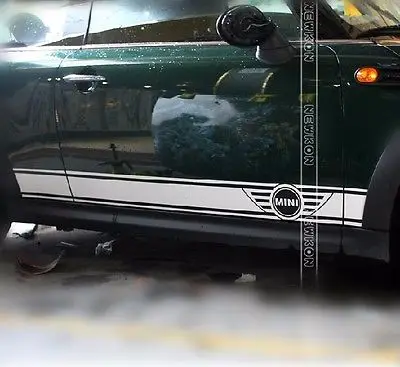 Автомобильная виниловая наклейка с двумя гоночными графическими полосками