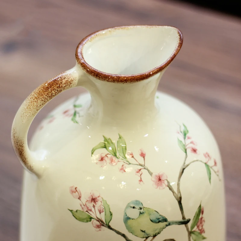 Американская Ретро Керамическая Маленькая ваза украшение для гостиной