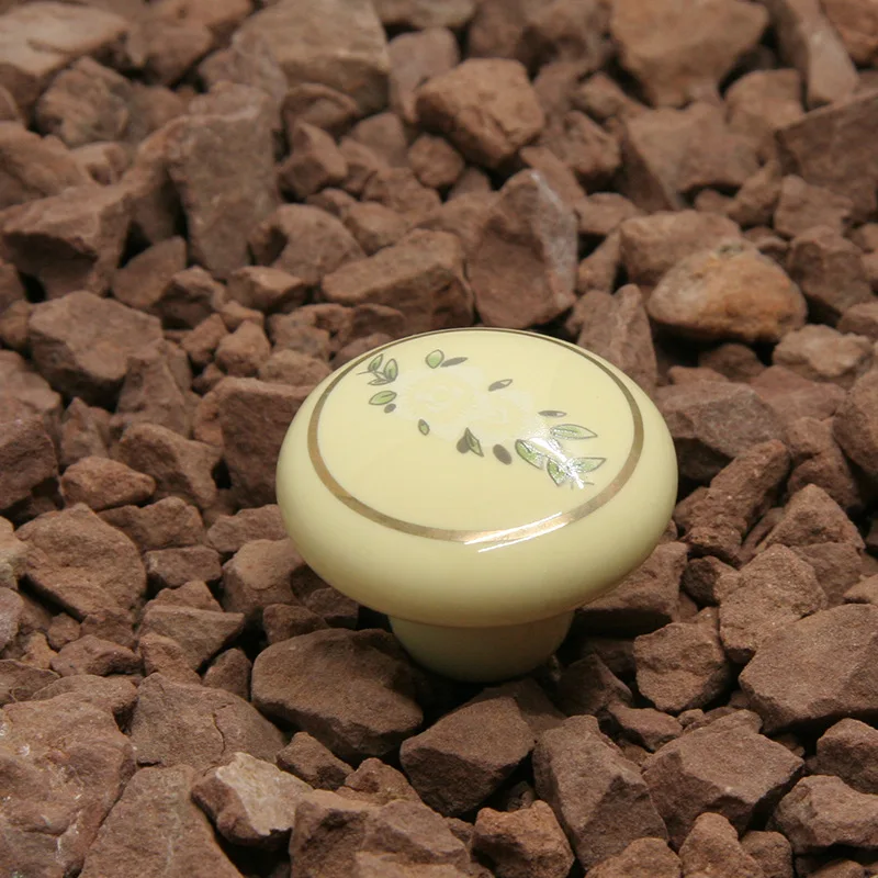 1 шт. креативная круглая керамическая ручка двери ящик для шкафа кухонная мебель