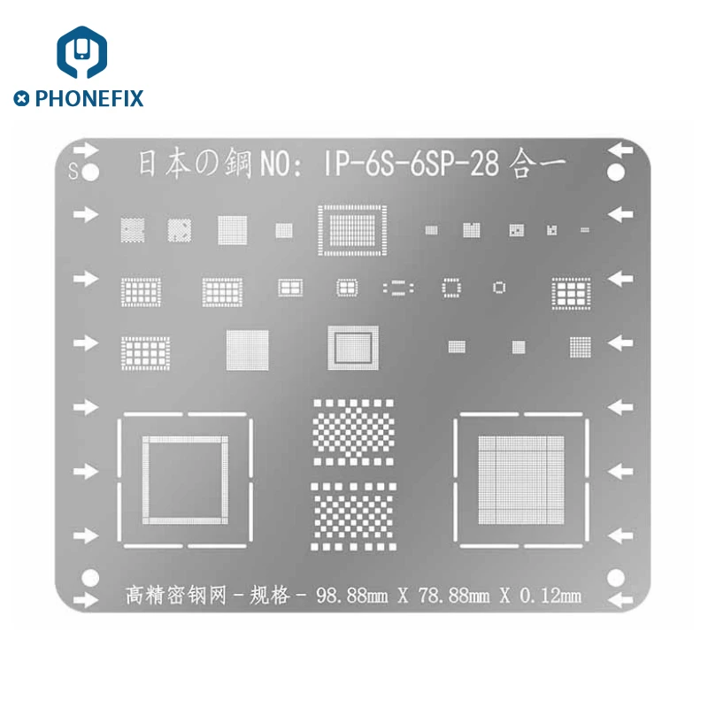 Реболлинг трафареты все IC чипы NAND cpu BGA трафареты пайки шаблон для iPhone 5-XSMAX Оловянная посадочная сеть