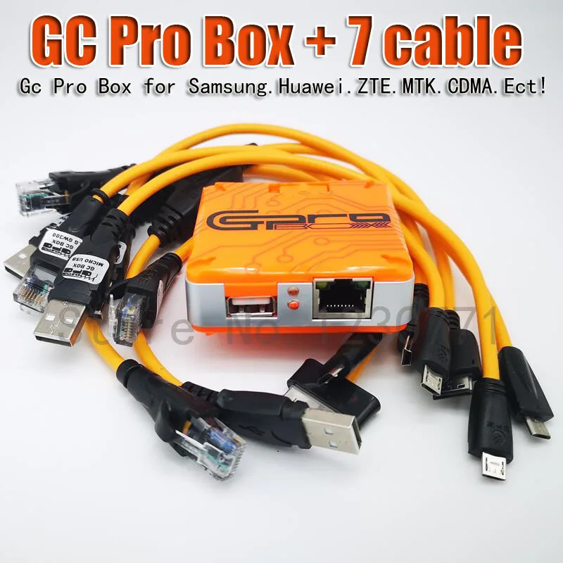 Новинка 2019 Verison GC Pro Box PRO BOX GcPro с 7 кабелями для Samsung ZTE Huawei MTK CDMA и т. Д. Бесплатная