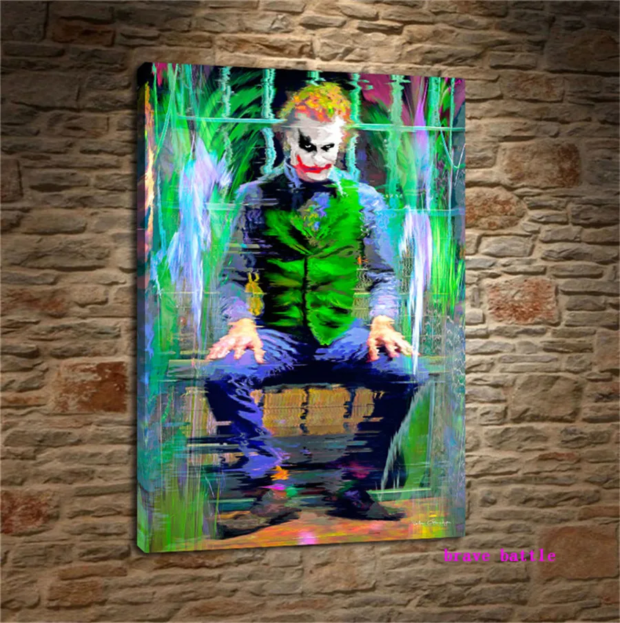 Хит Ledger Джокер Холст Картина Печать Гостиная домашний декор Современное