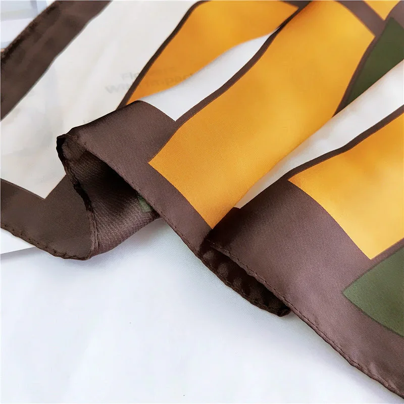 Женский большой клетчатый квадратный шарф с принтом тиара длинный платок для