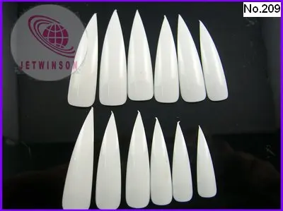 

10 PCS / LOT White Color 3.1cm-4.9cm LONG False Half Cover Nail Art Tips Acrylic Tips for Nail Beauty