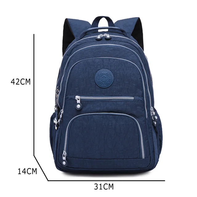 Школьный рюкзак для девочки-подростка Mochila Feminina женские рюкзаки нейлон водонепроницаемый повседневный рюкзак для ноутбука женский Sac A Do - Цвет: 989-sapphire
