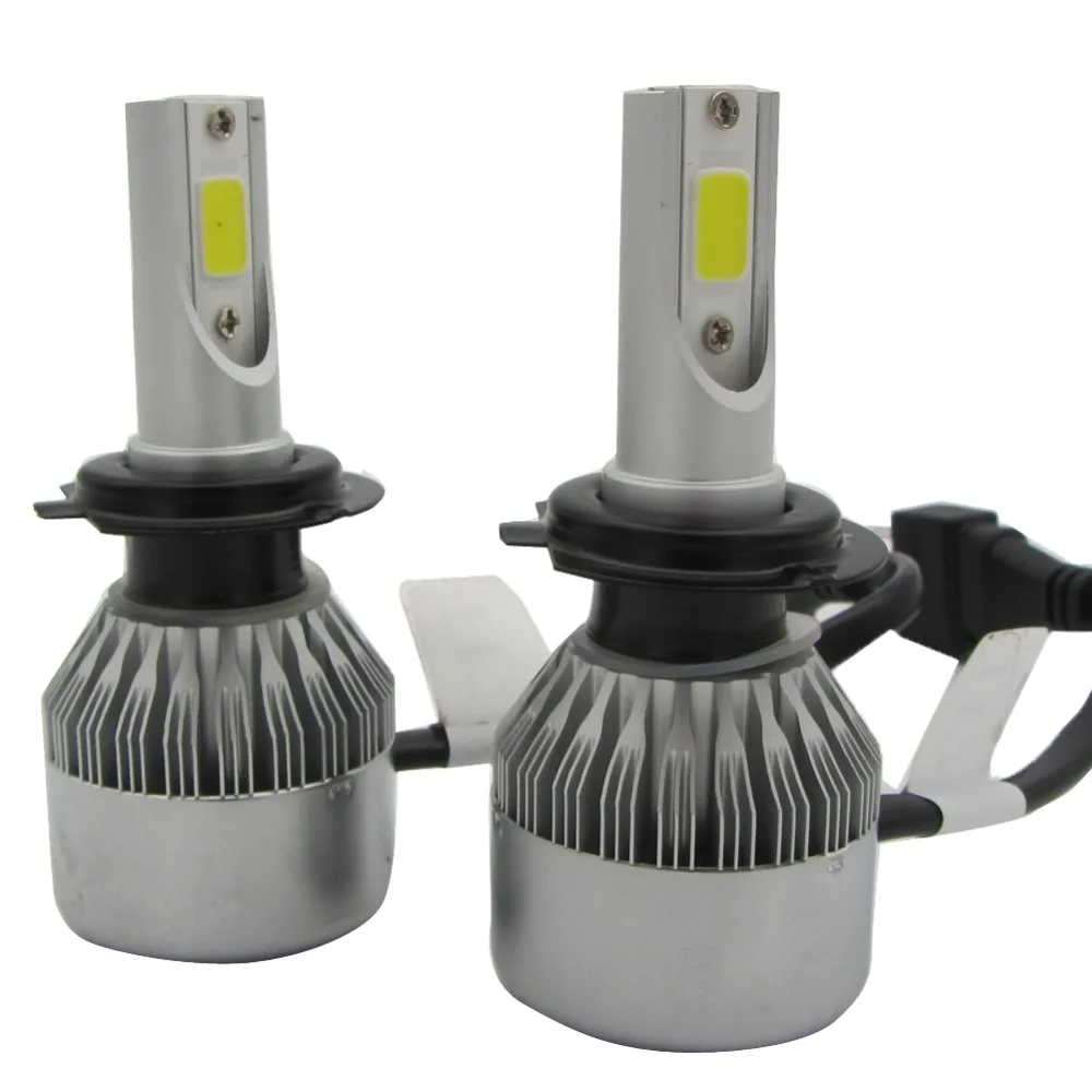 COB LED H7 фара 55 Вт каждая белая лампа набор налобный фонарь 12 В автомобильный