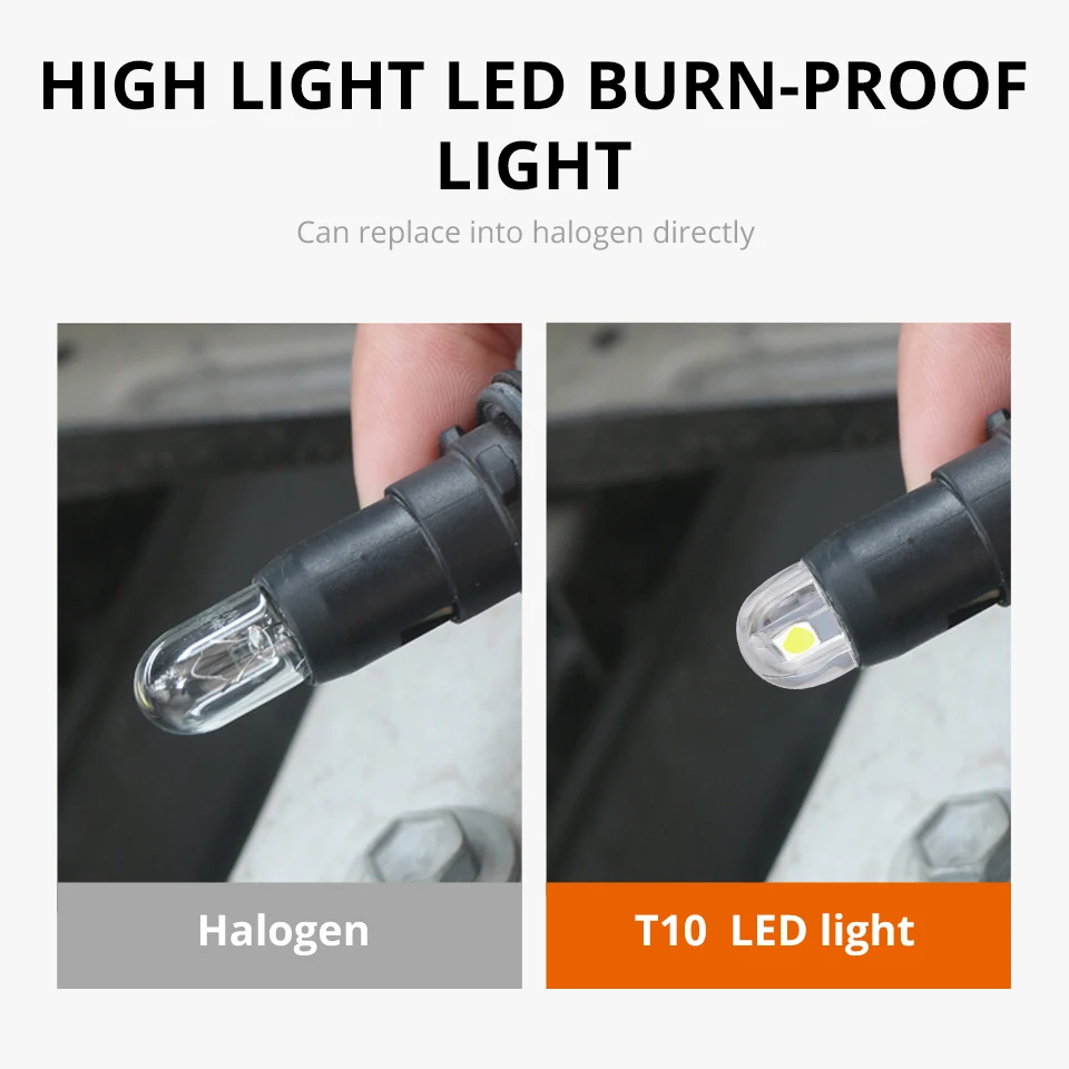 Автомобильный светильник Oslamp 10 шт. T10 W5W 194 светодиодный для указателей поворота