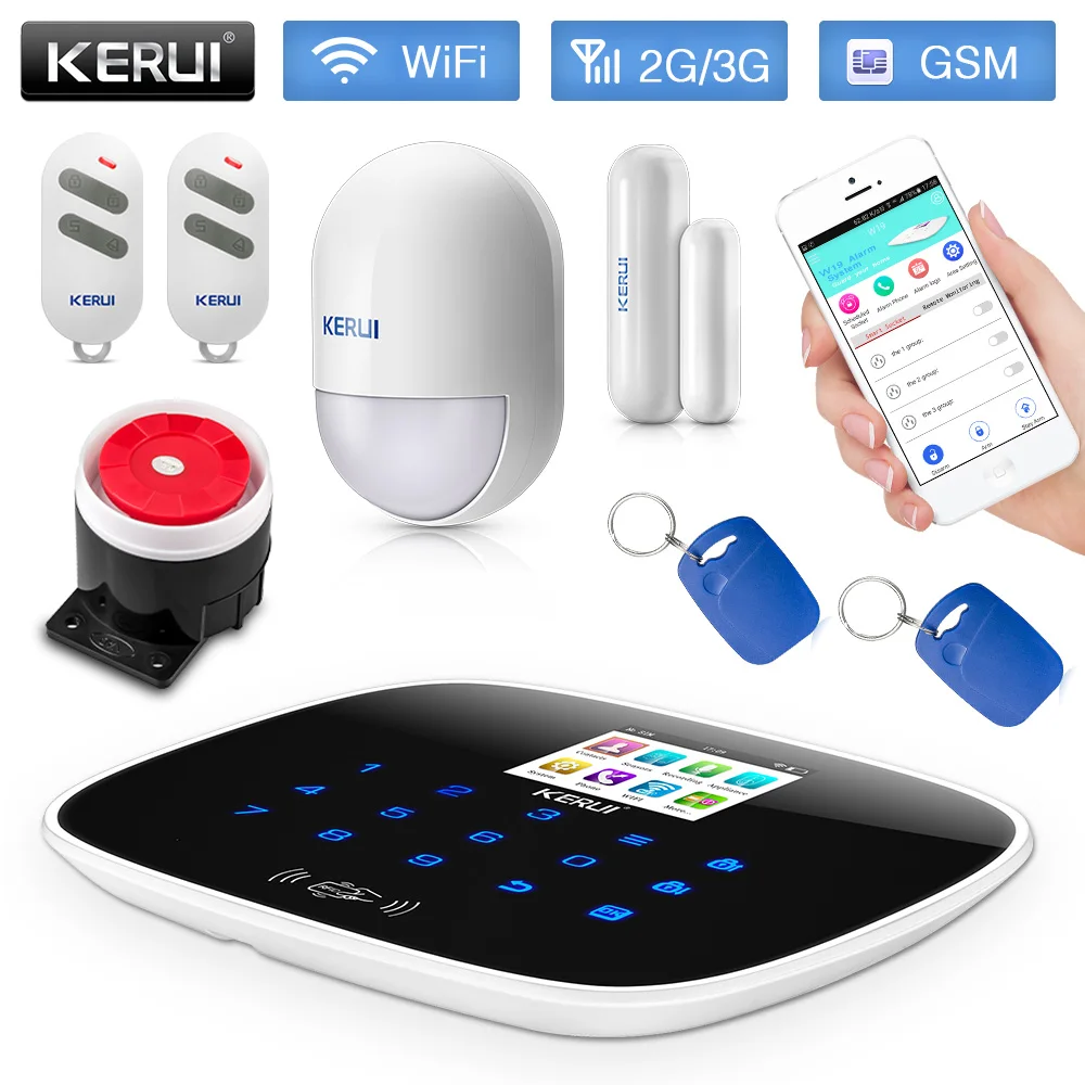 KERUI W193 Wi Fi 3G GSM система сигнализации с низкой мощностью напоминающая PSTN RFID