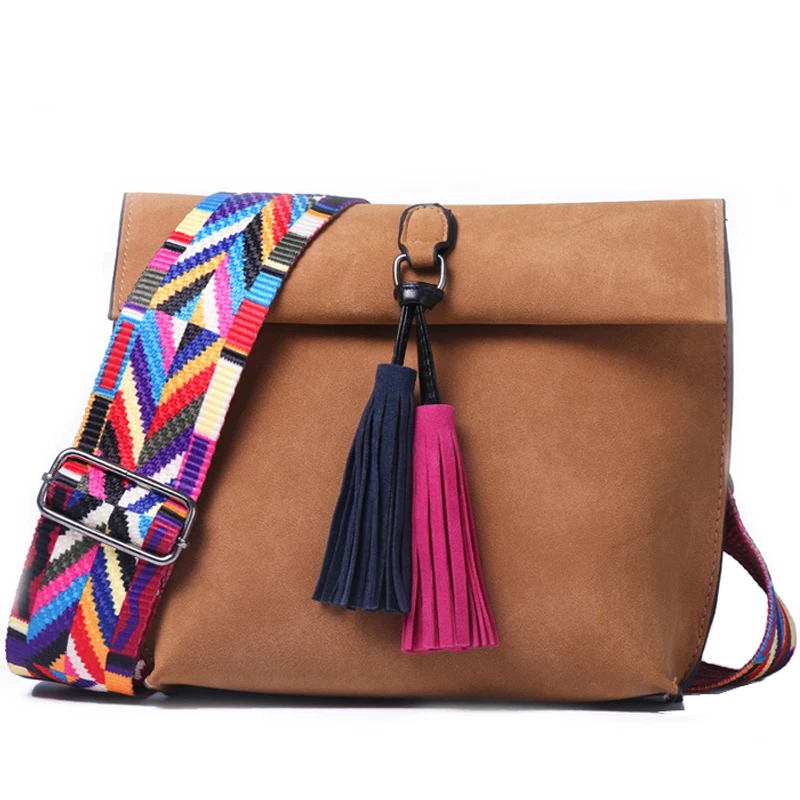 DAUNAVIA Women Bag Crossbody Tassel Shoulder Luxury Handbags Bags Designer Brand Bohemian strap for women | Багаж и сумки