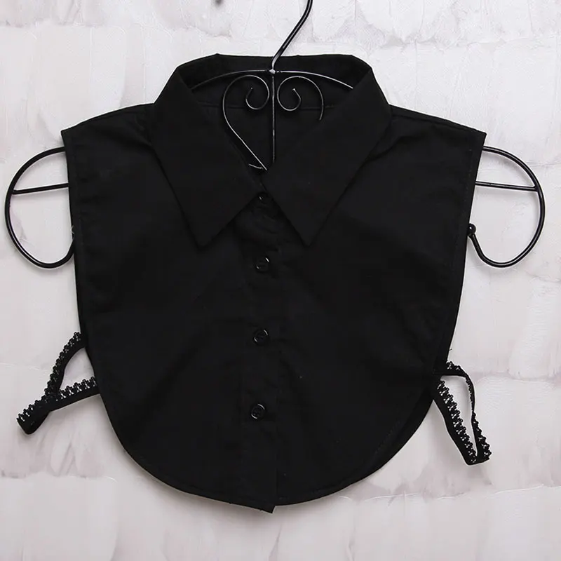 Fioday New Solid Fake Collar for Women White Faux Detachable Collars Lapel OL Blouse Ladies Adjustable Clothes Accessories |