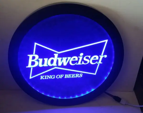 Светодиодный разноцветный неоновый светильник budweiser с беспроводным управлением