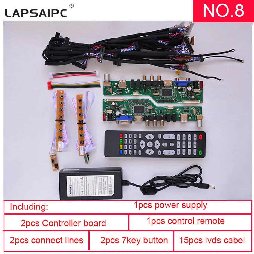 

Lapsaipc SKR.03 8501 Universal Controller Board LCD LED LVD Screen panel 1920x1080 Control Drive Board Replace V29 V59 V56