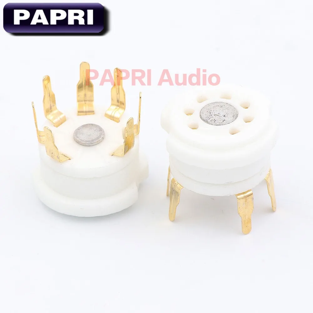 PAPRI 10 шт. Керамическая вакуумная трубка B7G позолоченная 7pin гнездо PCB крепление