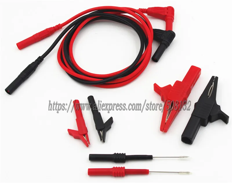 Изоляционный силиконовый пружинный тестовый зонд 4 мм с зажимом типа