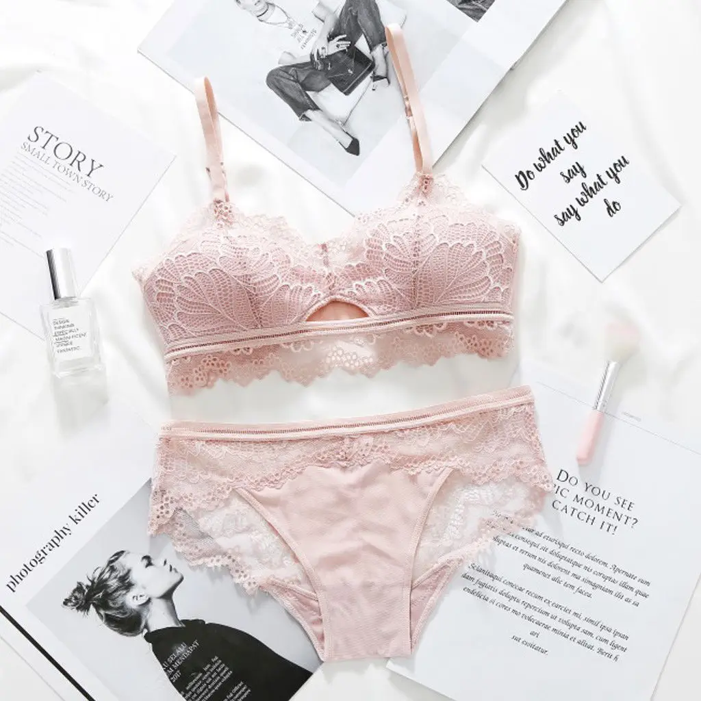 Модное кружевное пикантное тонкое нижнее белье с глубоким V образным вырезом