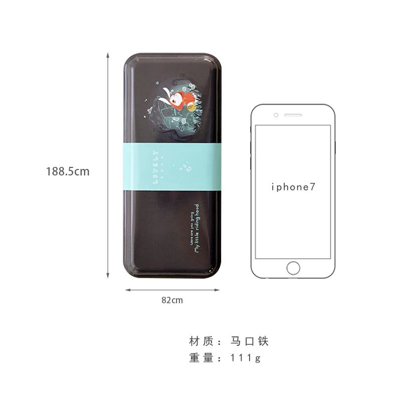 

Interesting cartoon iron tinplate large stationery case tin pencil box pencil case creative student gifts learning stationery