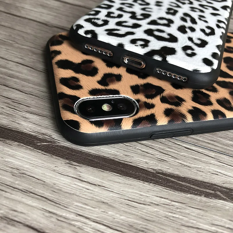Чехол для телефона с леопардовым принтом iphone 7 8 Plus 6 6S X мягкий силиконовый чехол