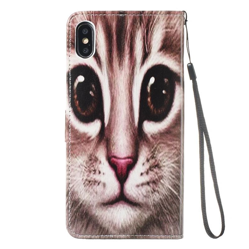 Чехол-книжка с откидной крышкой для Coque iPhone 6S, кожаный чехол-кошелек с милым котом для телефона для iPhone 6S 6 7 8 Plus X XS 11 Pro Max XR 5 5S SE чехол