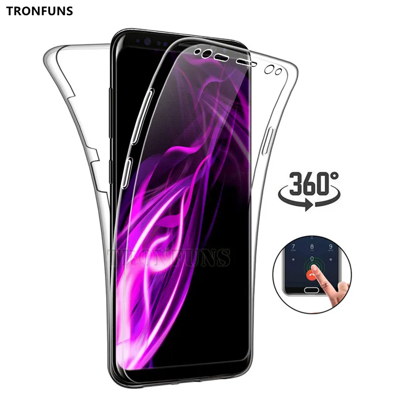 Мягкий силиконовый чехол с полным покрытием 360 градусов для Samsung Galaxy S10 S10e S9 S8 A50 A40