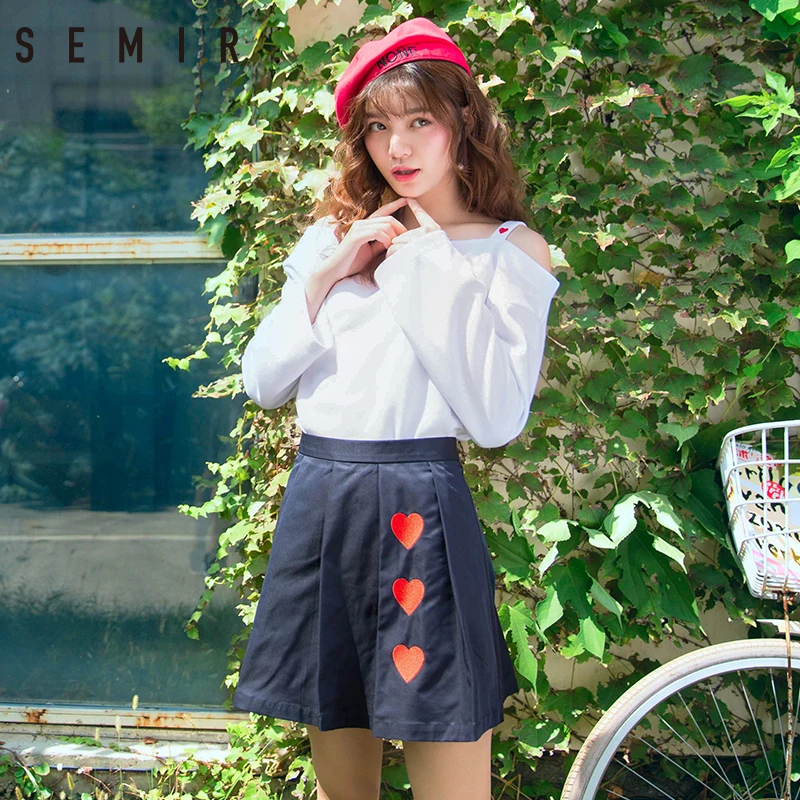 Женские короткие костюмы SEMIR комплект одежды из 2 предметов с открытыми плечами