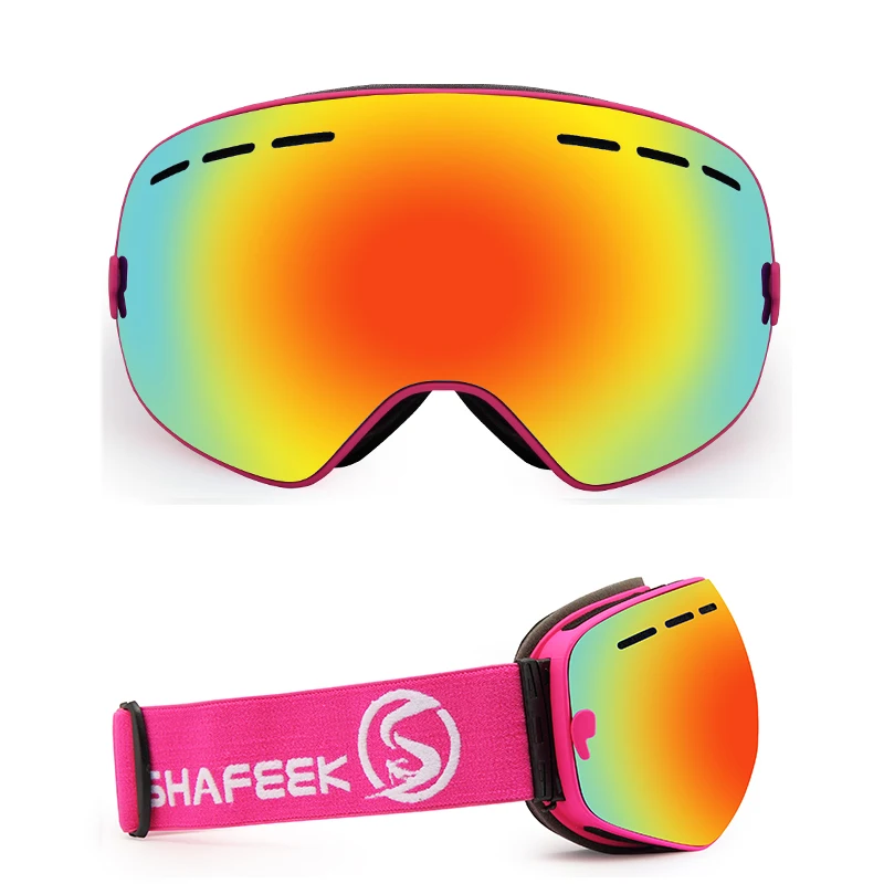 SHAFEEK брендовые лыжные очки двухслойные UV400 Анти-туман большая Лыжная маска для