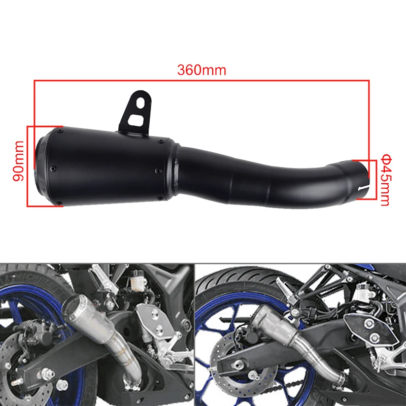 Мотоцикл выхлопной глушитель выхлопной трубы для Yamaha YZF-R3 YZF-R25 MT-03 MT03 YZF R3 R25 слипоны оборудование выхлопной системы