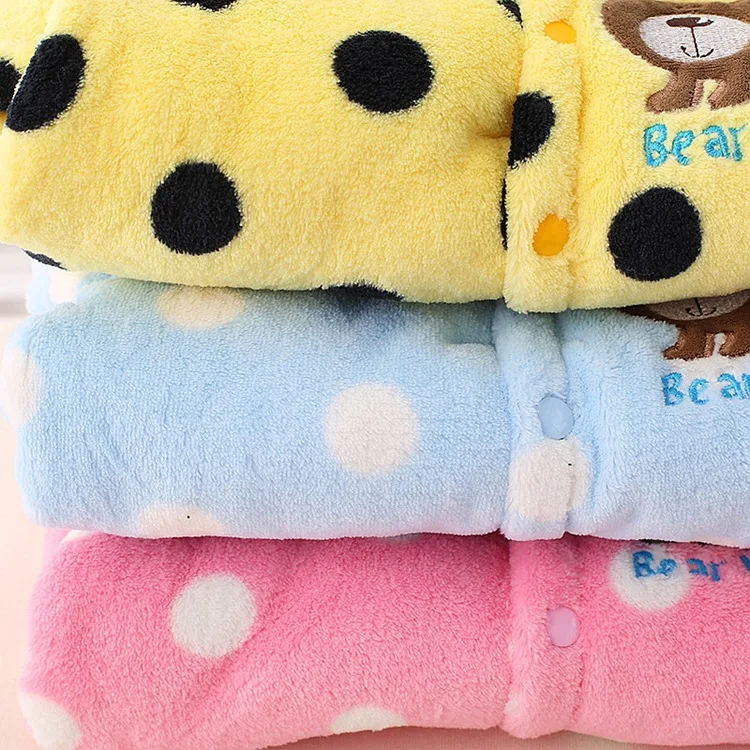 Прямая доставка Сгущает Мультфильм Детские Footie Baby One-piece Костюмы осень-зима для
