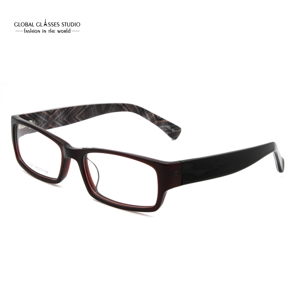 

Оправа унисекс для очков, ацетатные оптические очки темно-винного цвета с прозрачными линзами для чтения при близорукости, модель R-1221