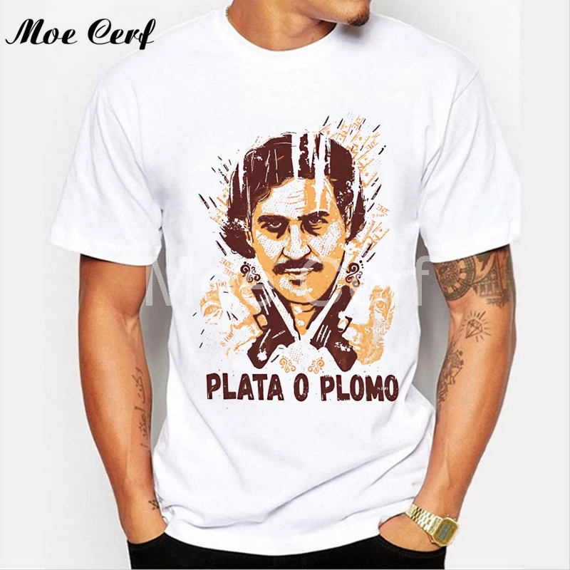 Мужская хлопковая футболка Pablo Escobar Футболка с принтом в виде лекарств L5 230