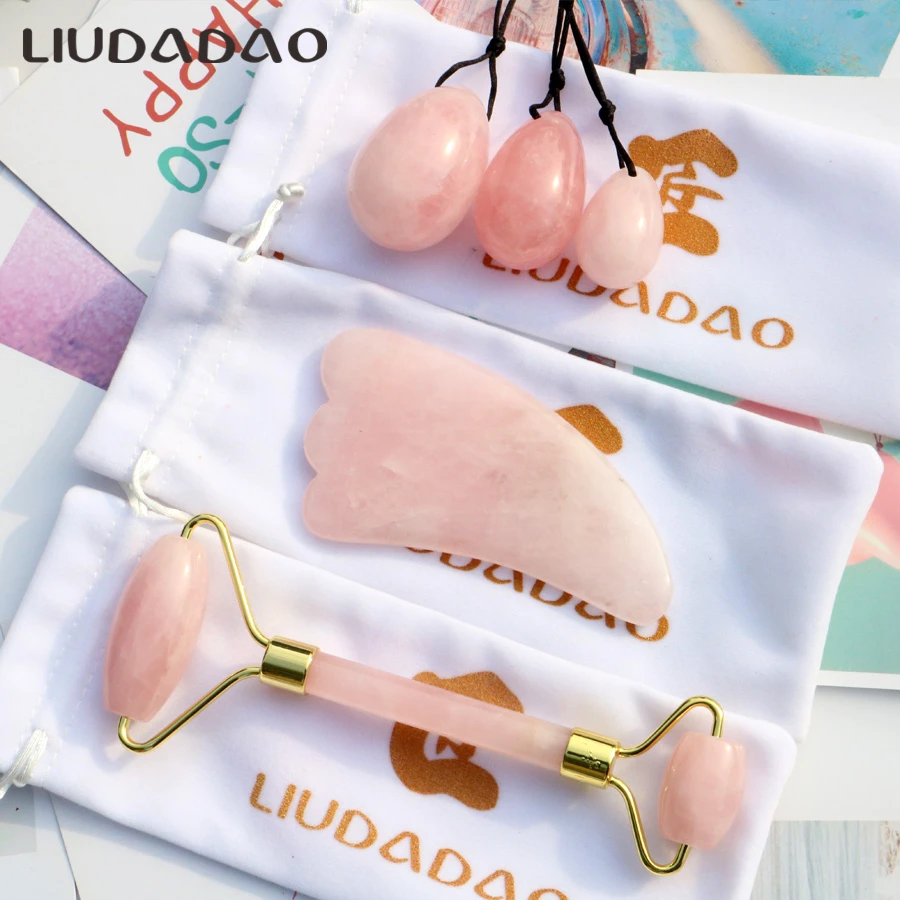 

Natural Jade Facial Massage Set Beauty Health Face Rollers Kegel Exercise Ben Wa Ball Massager Yoni Eggs Wands Relax Massager