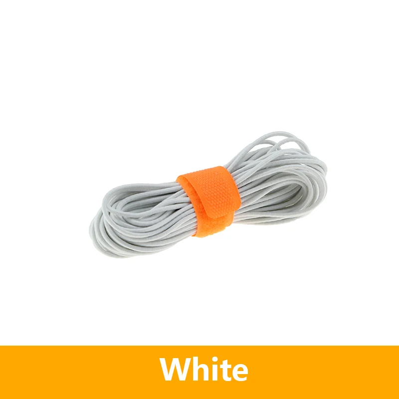 White 10meters diameter about 2.8mm colorful high elastic rubber rope string - Цвет: White