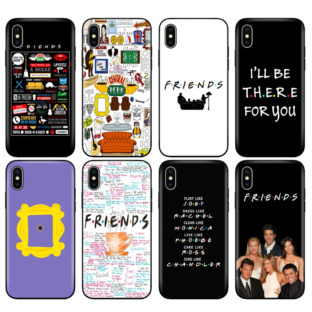 Черный чехол из ТПУ для iphone 5 5s se 6 6s 7 8 plus x 10 силиконовый XR XS 11 pro MAX Friends TV Show
