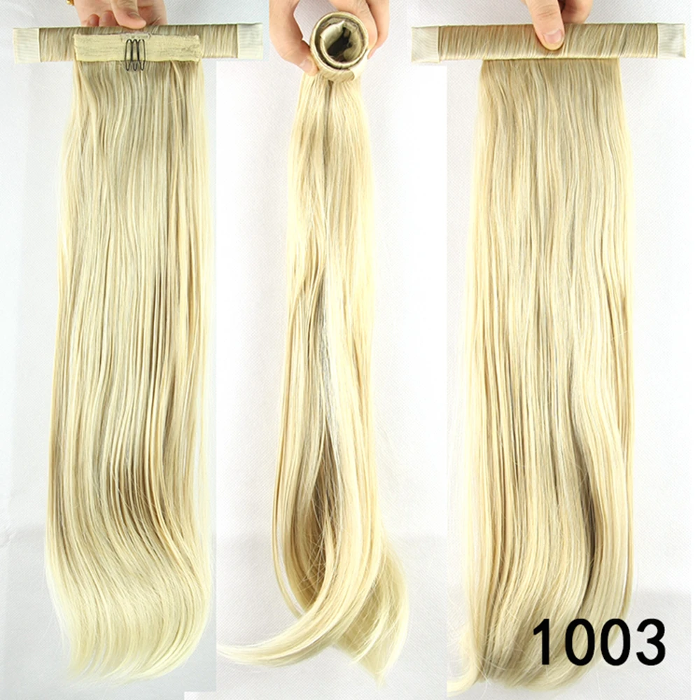 Soowee длинные высокотемпературные волокна прямые синтетические волосы хвостики с