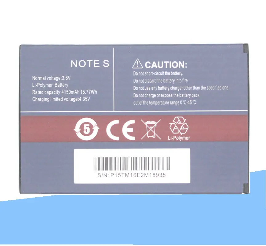 ISkyams 5 шт. 4150 мАч CUBOT Note S сменный резервный аккумулятор для сотового телефона |