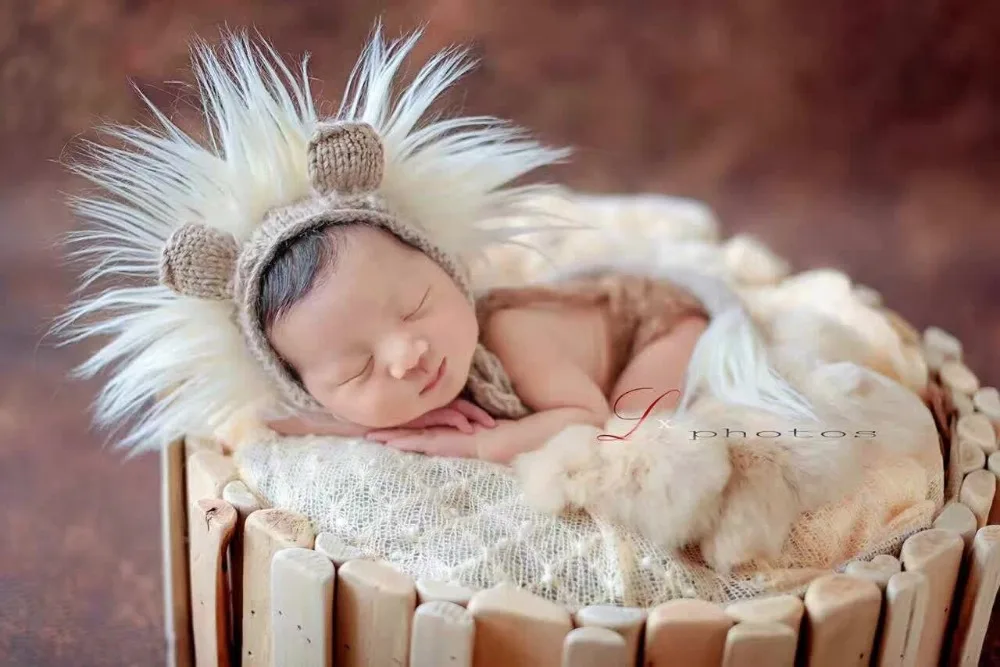 Шапочка для новорожденного реквизит фотосессии Винтаж рюшами шляпа Мягкая