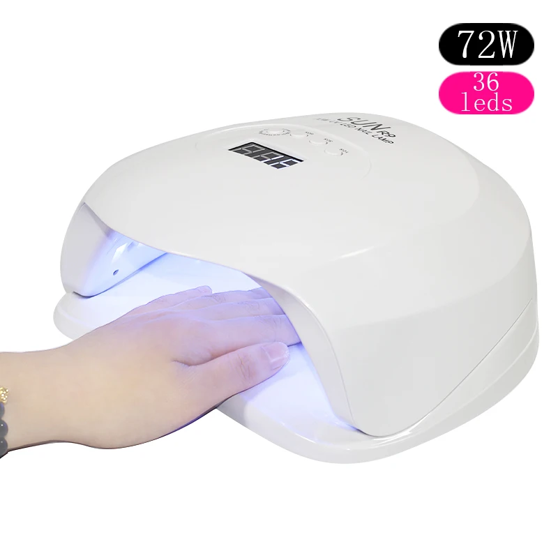 Nail Set 36/48/72W UV LED Gel Lamp for Nails Manicure Set 10 pieces Gel Nail Polish Varnish Extension Polygel Tool Kit nail kit