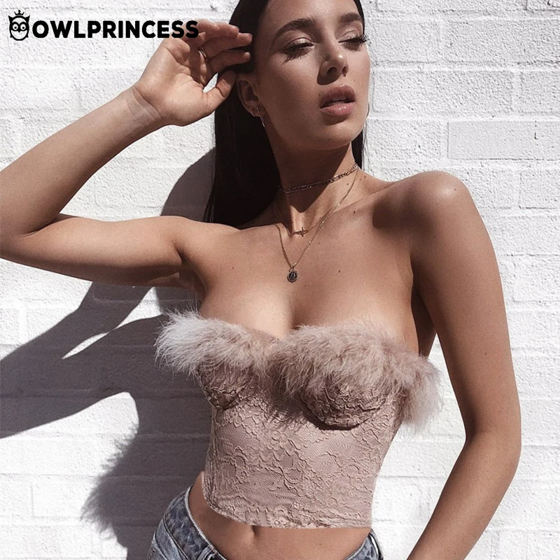 Женский укороченный топ с открытыми плечами OWLPRINCESS сексуальный из стали розовый