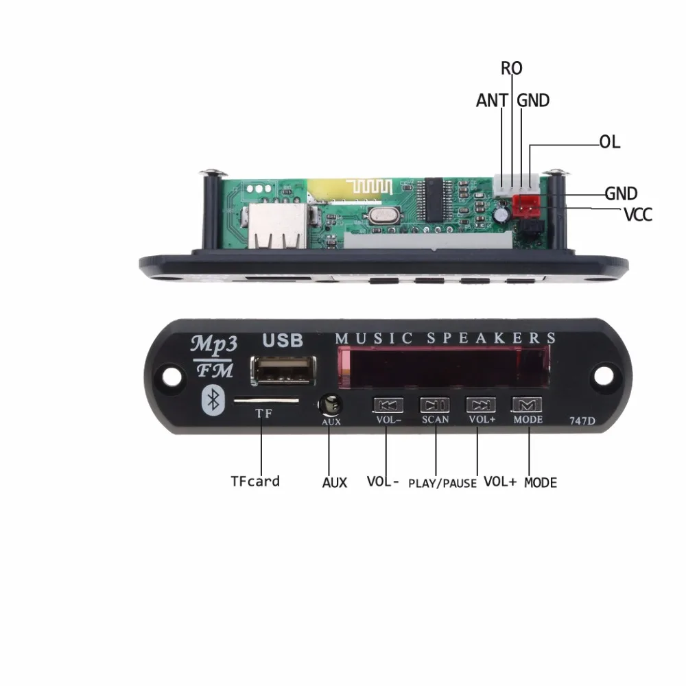 MP3 WMA декодер kebidu плата аудиомодуля с Bluetooth Беспроводная USB TF FM радио 5 В 12 для