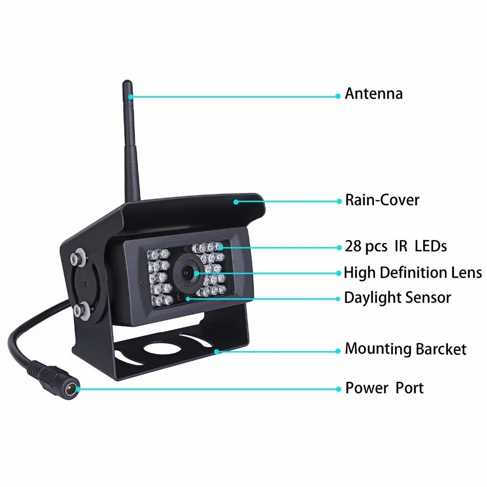CCTV DC 12V 24V WiFi беспроводная камера заднего хода для грузовика RV Кемпер трейлер