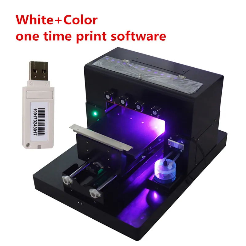 А4 небольшой размер УФ принтер для телефона случае футболка Ультрафиолетовый