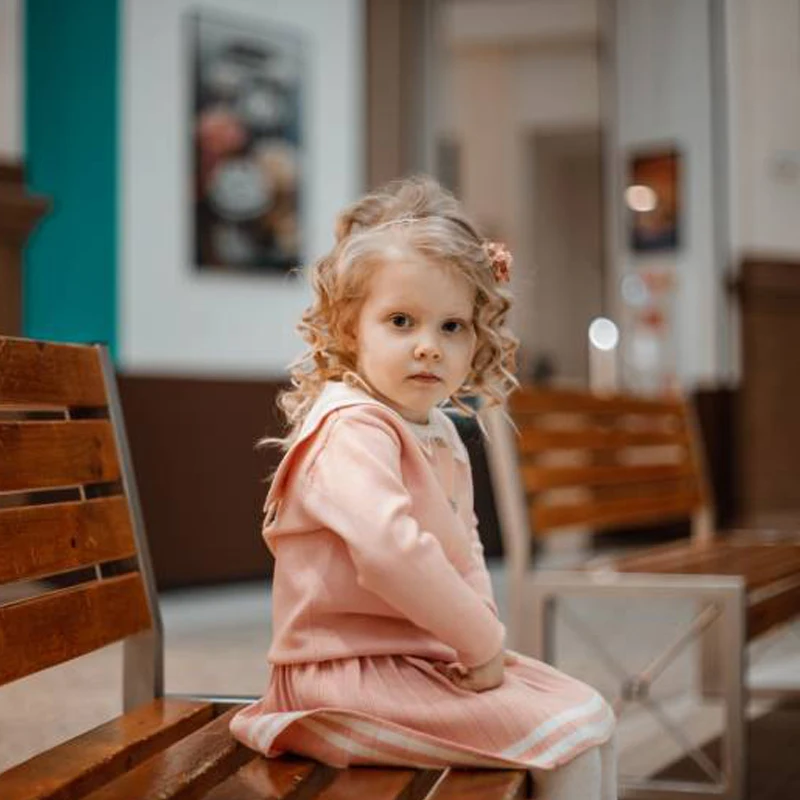 Осенний комплект одежды для маленьких девочек Трикотажный костюм рубашка + юбка