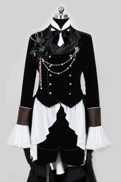 Аниме Black Butler Kuroshitsuji Ciel Phantomhive Косплэй костюм полный комплект для взрослых и детей