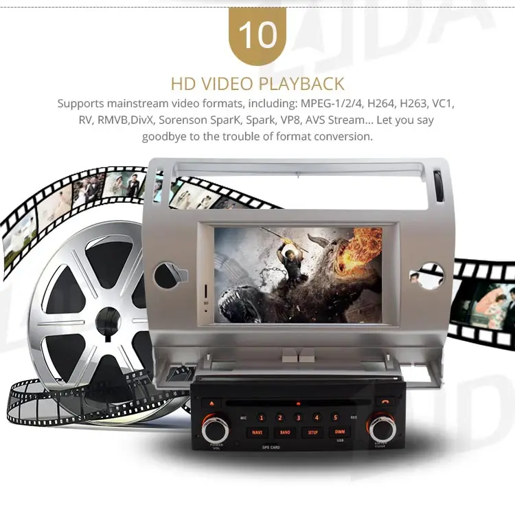LJDA 1 Din 7 дюймов Android 10 автомобильный dvd-плеер для Citroen C4 Quatre Triumph wifi gps радио 2G ram сенсорный экран gps РАДИО wifi карта