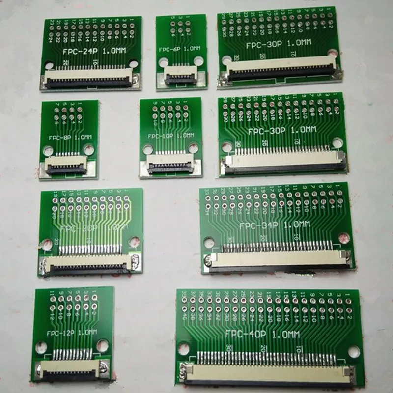 

1,0 мм разъем с одной стороны weldin FFC/FPC 6P разъем адаптера пластина плоский кабель разъем адаптера для печатной платы TFT LCD