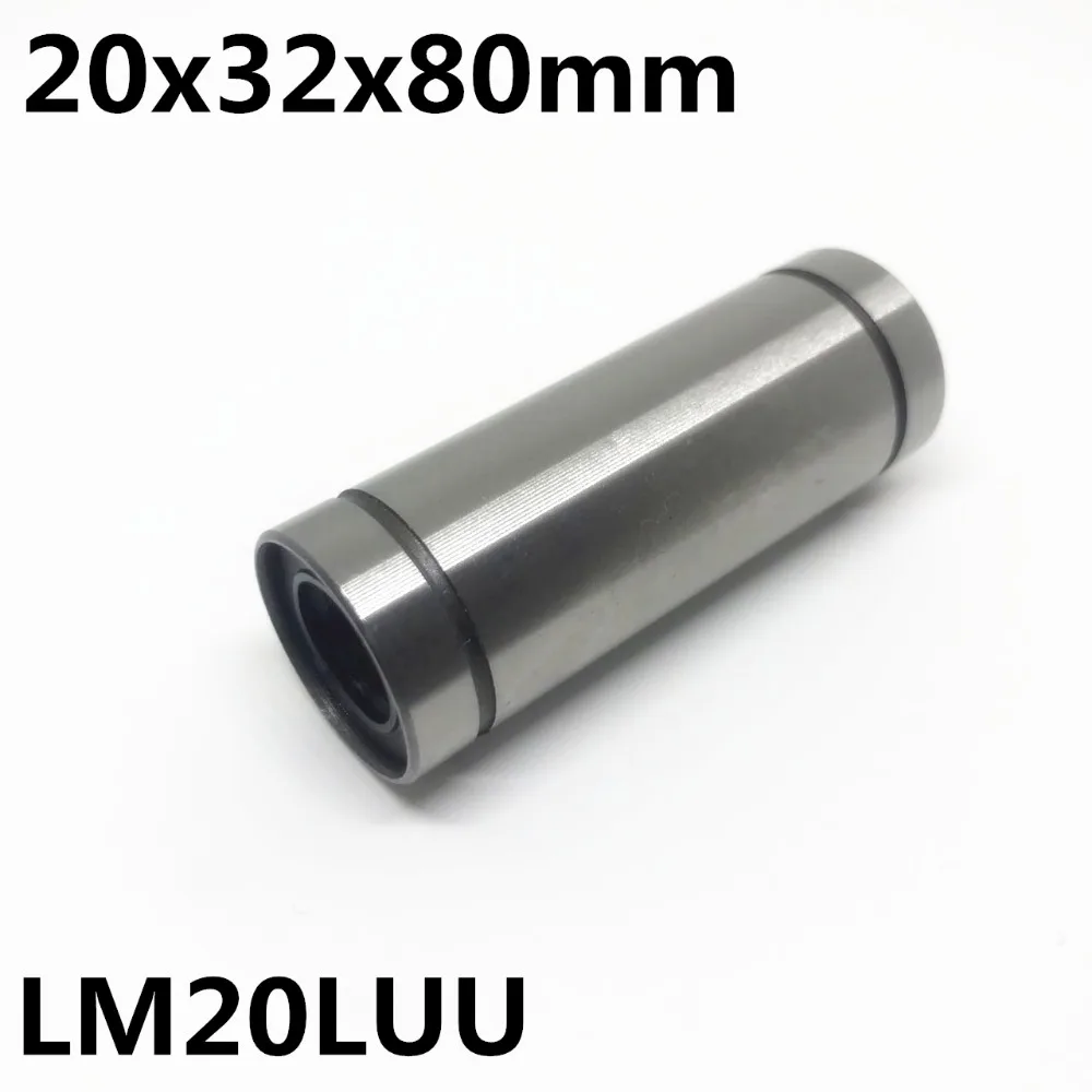 

2pcs LM20LUU long type 20x32x80mm 20mm linear ball bearing Linear Guides Linear Optical axis bearings